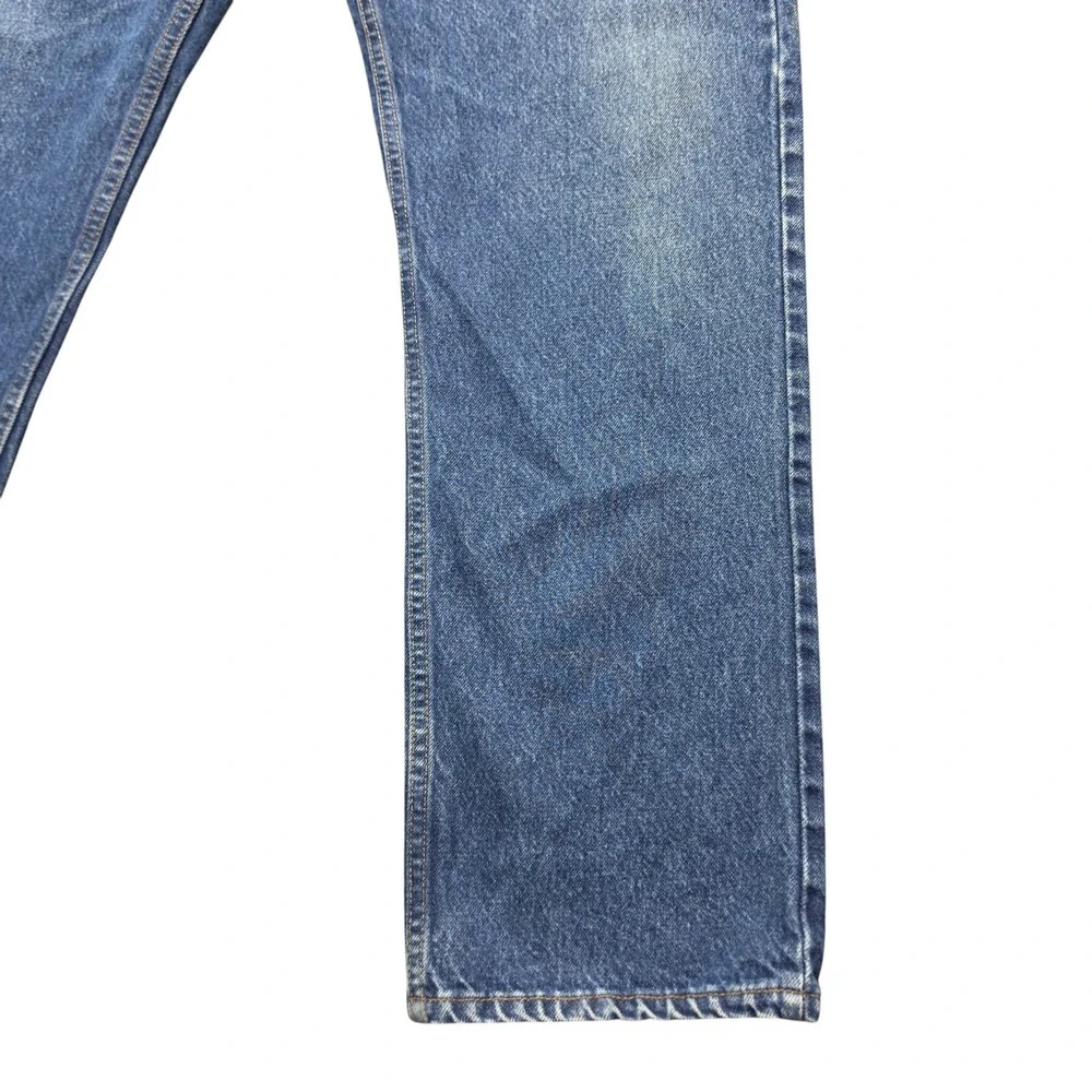Vintage Orange Tab 505 Regular Straight Jeans Mens 40x32 Blue Levis Made in USA